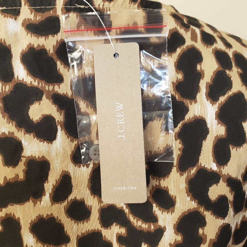 🆕️J. CREW Ruffle Sleeve Leopard Top🆕️ - Picture 10 of 13